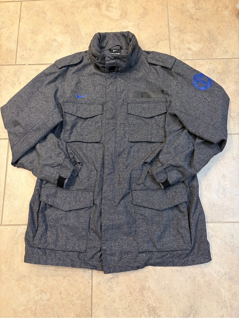 Nike Manchester United MUFC M65 Military Field Rain Jacket Mens [Large] Gray